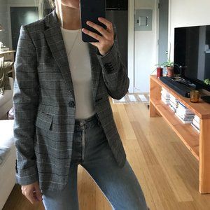 Nordstrom Signature Windowpane Check Single Button Blazer